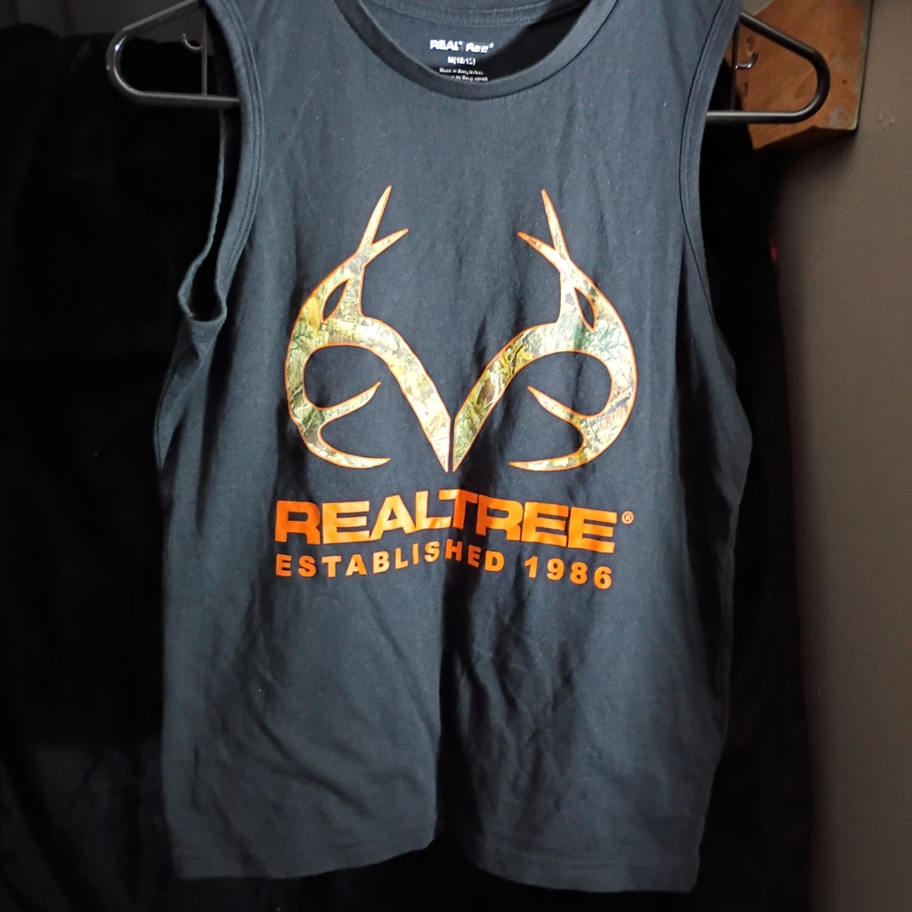 Realtree Black and Orange Tank Top